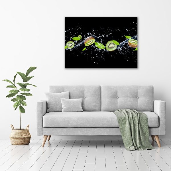 Canvas wall art Kiwi and water