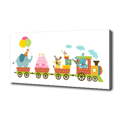 Canvas wall art Cheerful train