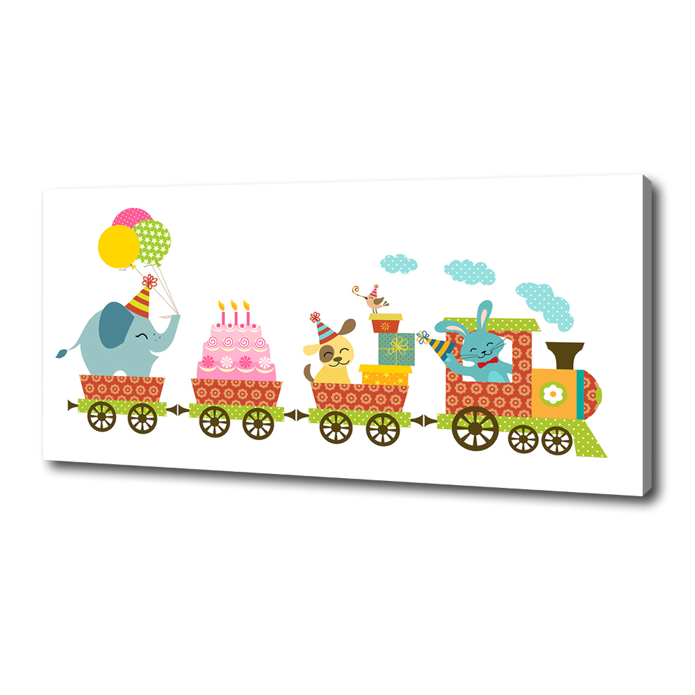 Canvas wall art Cheerful train