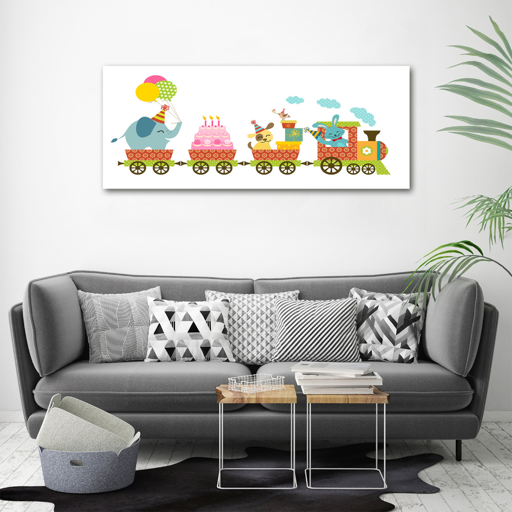 Canvas wall art Cheerful train