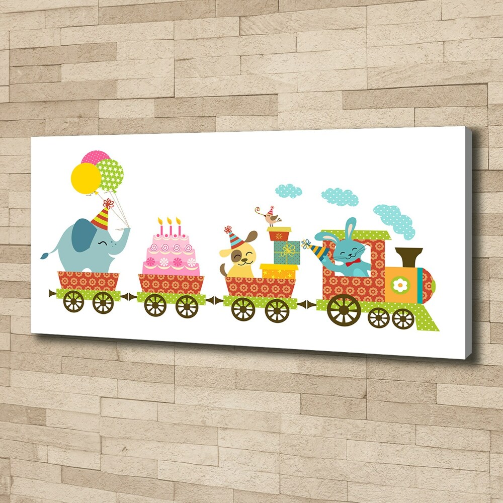 Canvas wall art Cheerful train