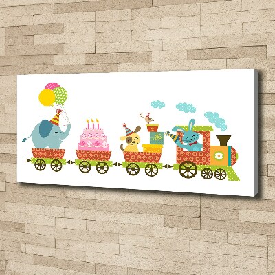 Canvas wall art Cheerful train