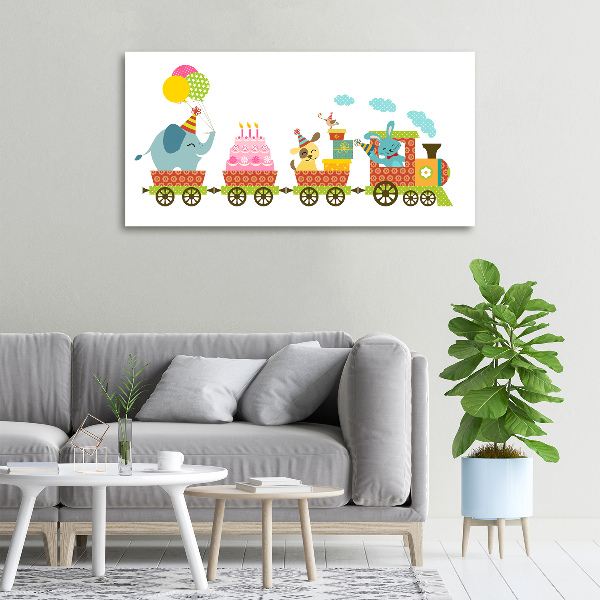 Canvas wall art Cheerful train