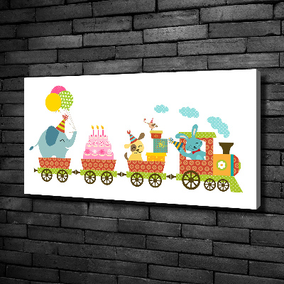 Canvas wall art Cheerful train