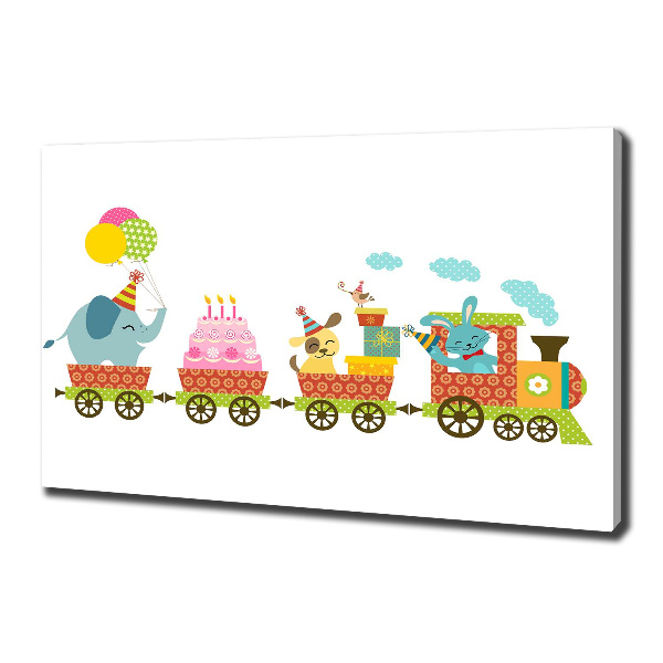 Canvas wall art Cheerful train