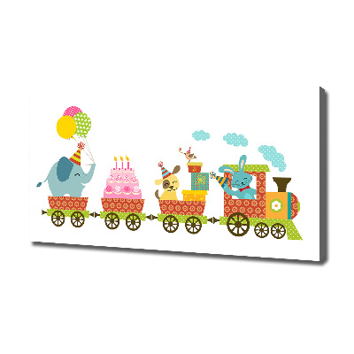 Canvas wall art Cheerful train