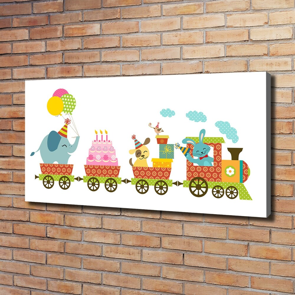 Canvas wall art Cheerful train