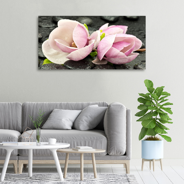 Canvas wall art Magnolia stone zen