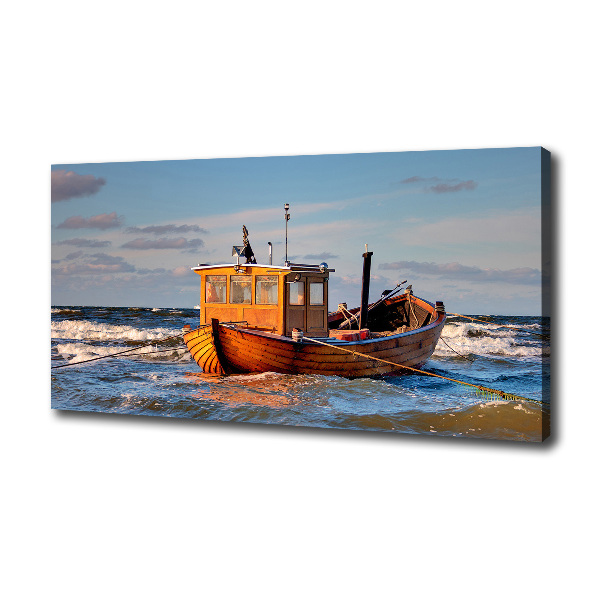 Canvas wall art Fishing boat