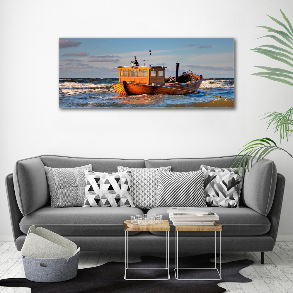 Canvas wall art Fishing boat