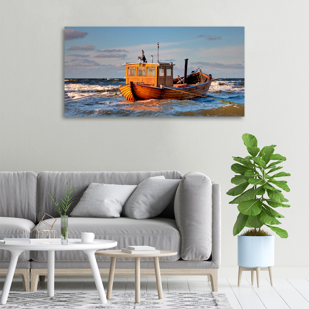 Canvas wall art Fishing boat