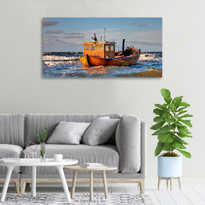 Canvas wall art Fishing boat