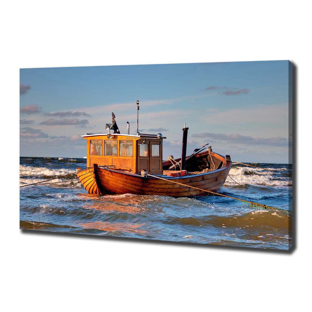 Canvas wall art Fishing boat