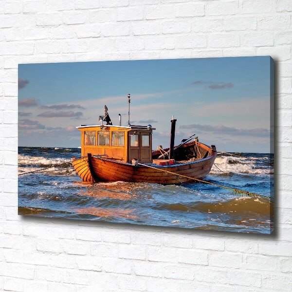 Canvas wall art Fishing boat