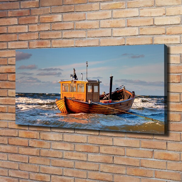 Canvas wall art Fishing boat