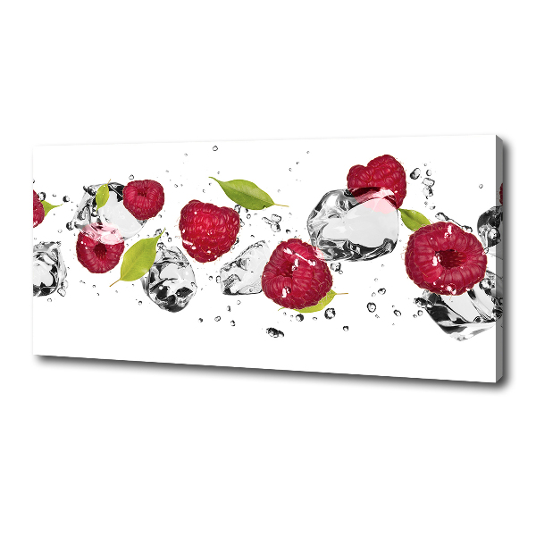 Canvas wall art Raspberry and water