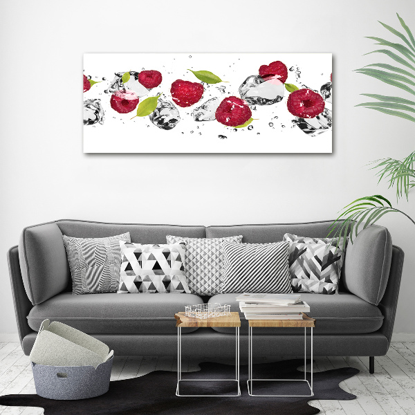 Canvas wall art Raspberry and water