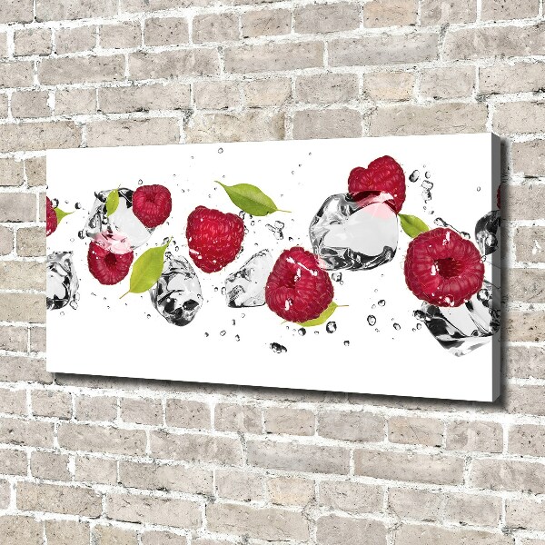 Canvas wall art Raspberry and water