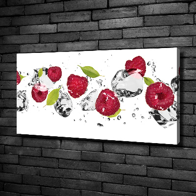 Canvas wall art Raspberry and water