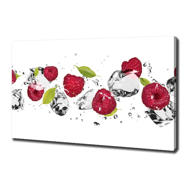 Canvas wall art Raspberry and water