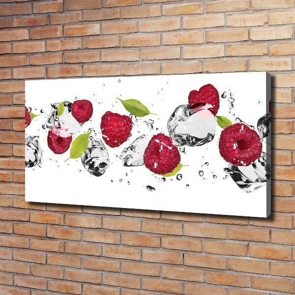 Canvas wall art Raspberry and water