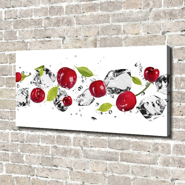 Canvas wall art Cherries and water