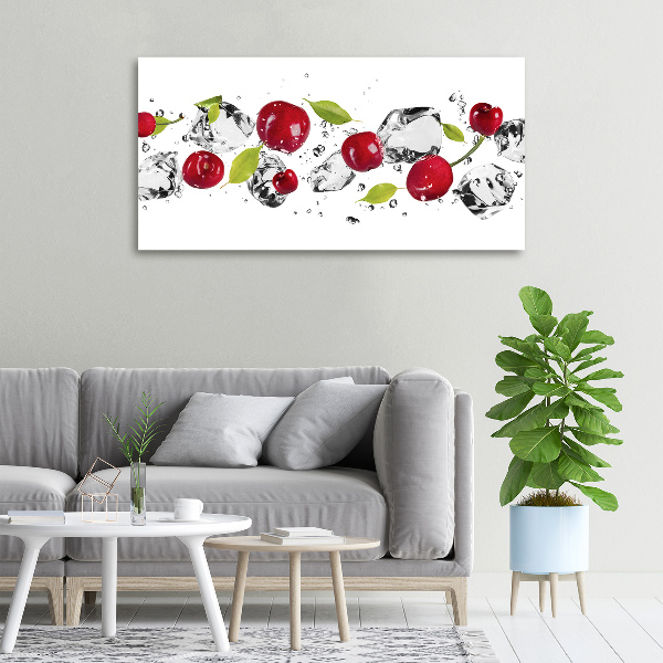 Canvas wall art Cherries and water