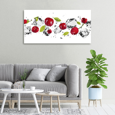 Canvas wall art Cherries and water