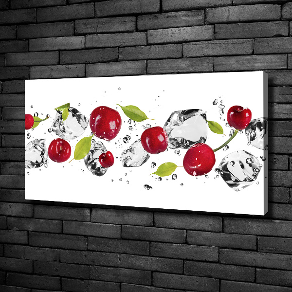 Canvas wall art Cherries and water