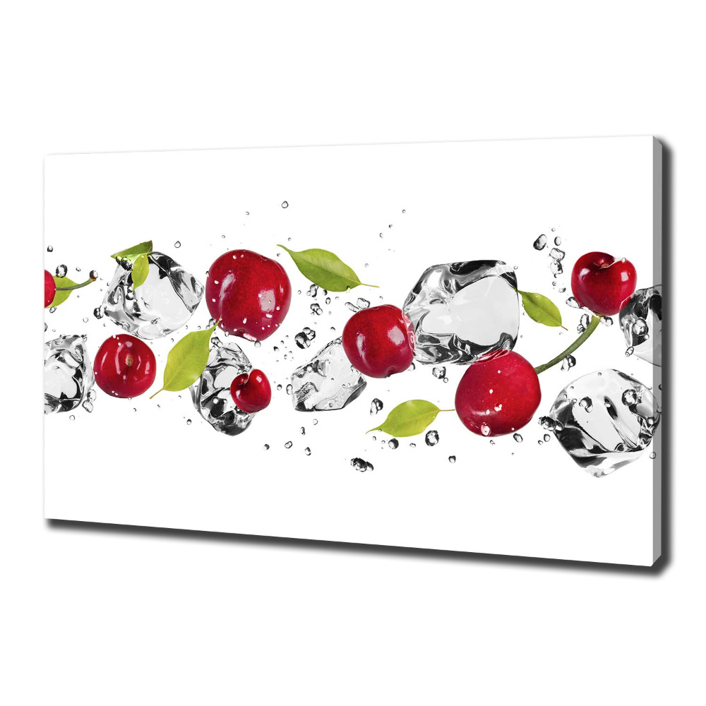 Canvas wall art Cherries and water