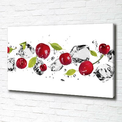 Canvas wall art Cherries and water