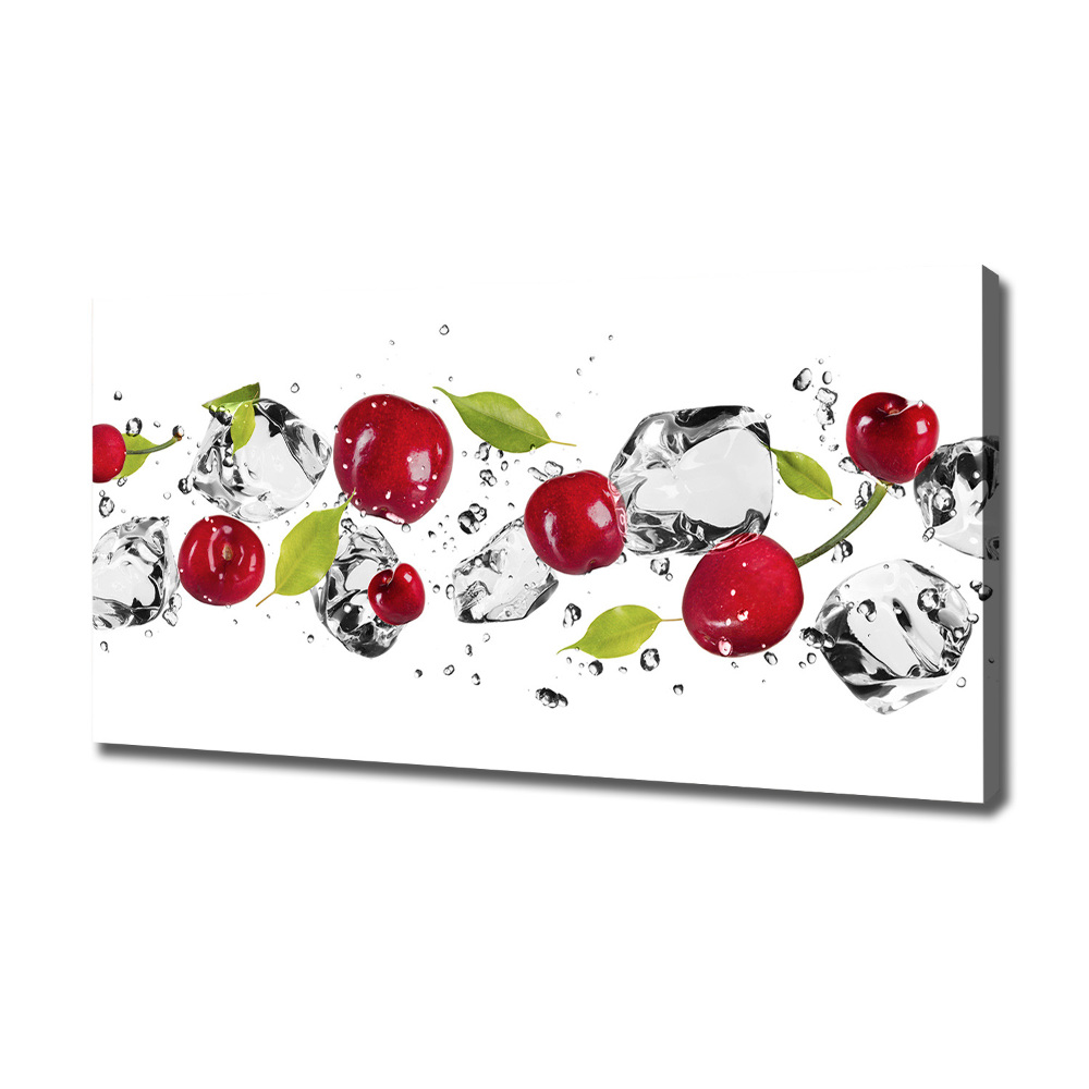 Canvas wall art Cherries and water