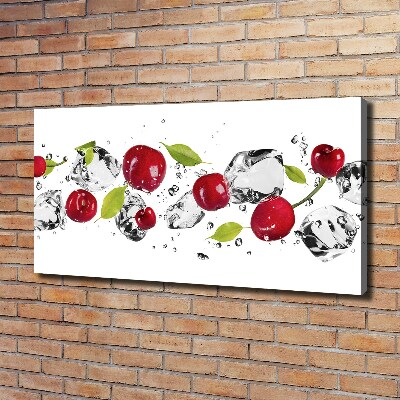 Canvas wall art Cherries and water