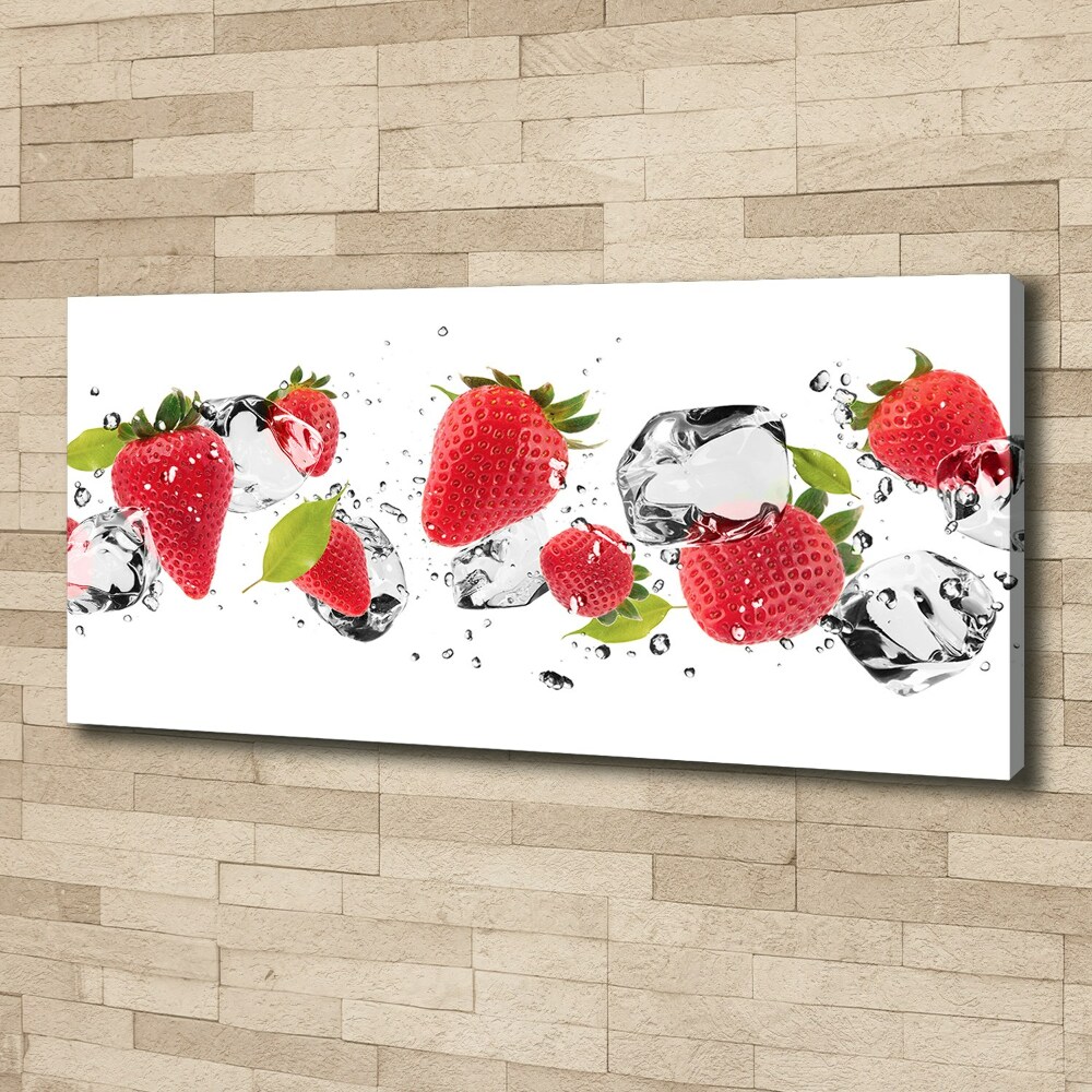 Canvas wall art Strawberries and water