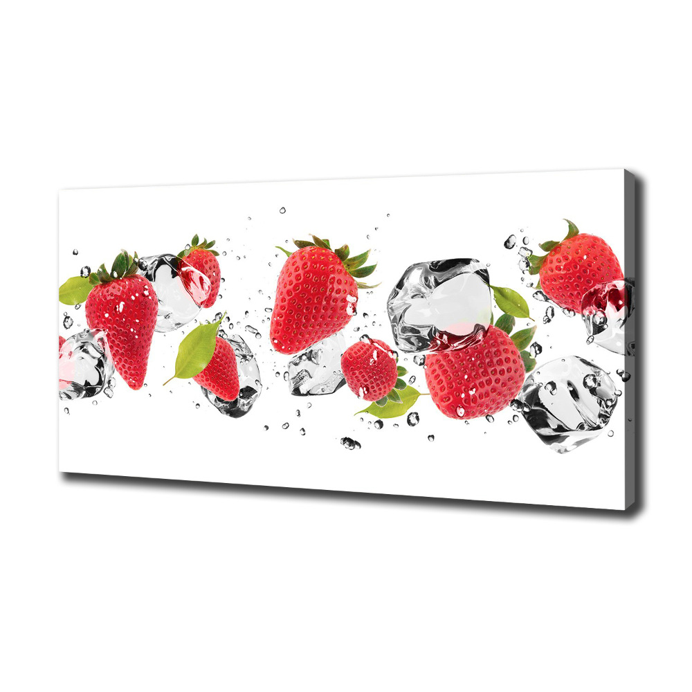 Canvas wall art Strawberries and water