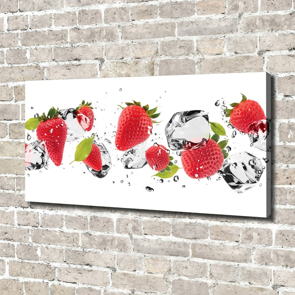 Canvas wall art Strawberries and water