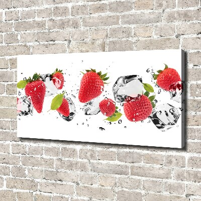 Canvas wall art Strawberries and water