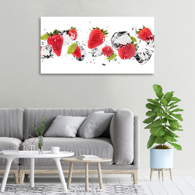 Canvas wall art Strawberries and water