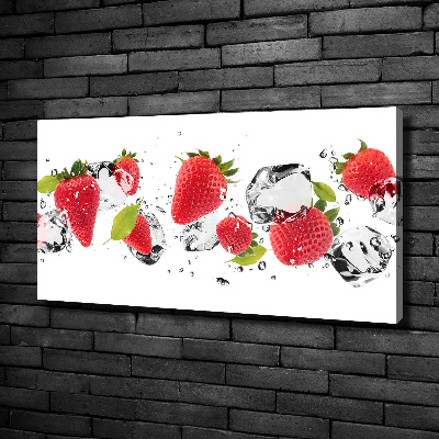 Canvas wall art Strawberries and water