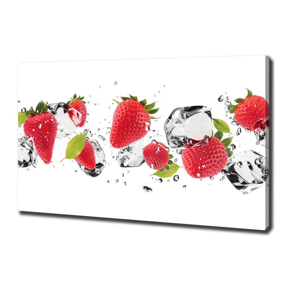 Canvas wall art Strawberries and water