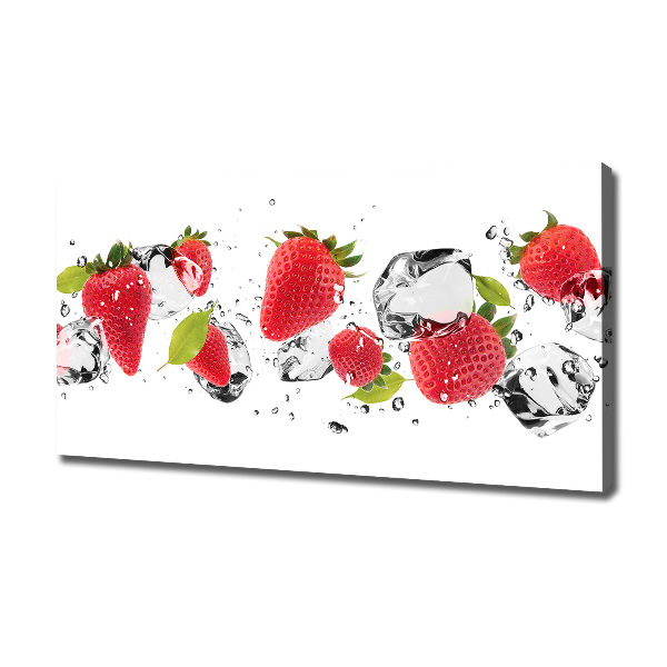 Canvas wall art Strawberries and water