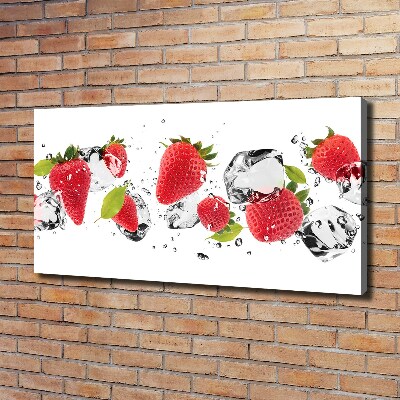 Canvas wall art Strawberries and water