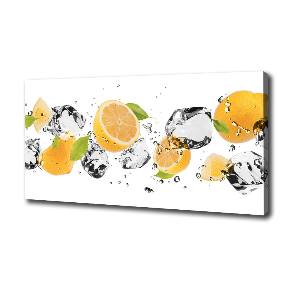 Canvas wall art Lemon and water