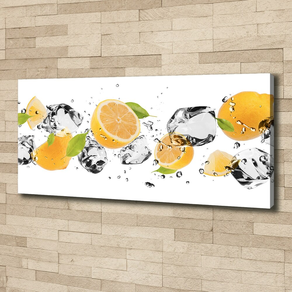 Canvas wall art Lemon and water