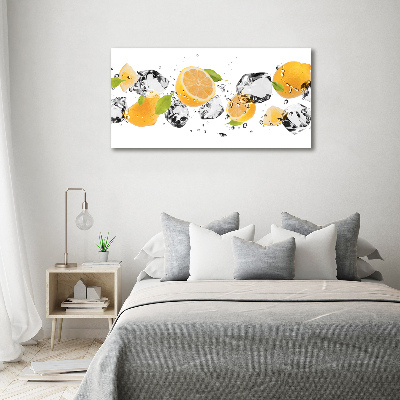 Canvas wall art Lemon and water