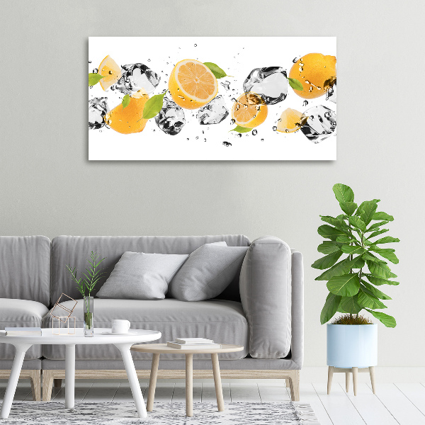 Canvas wall art Lemon and water