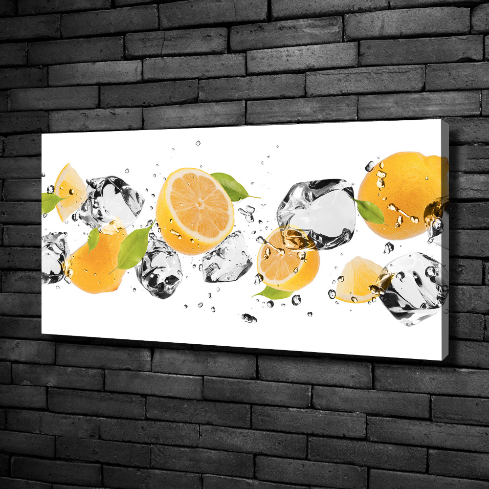 Canvas wall art Lemon and water