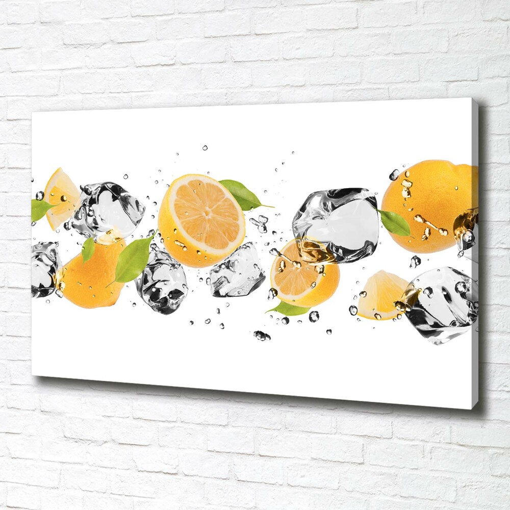 Canvas wall art Lemon and water