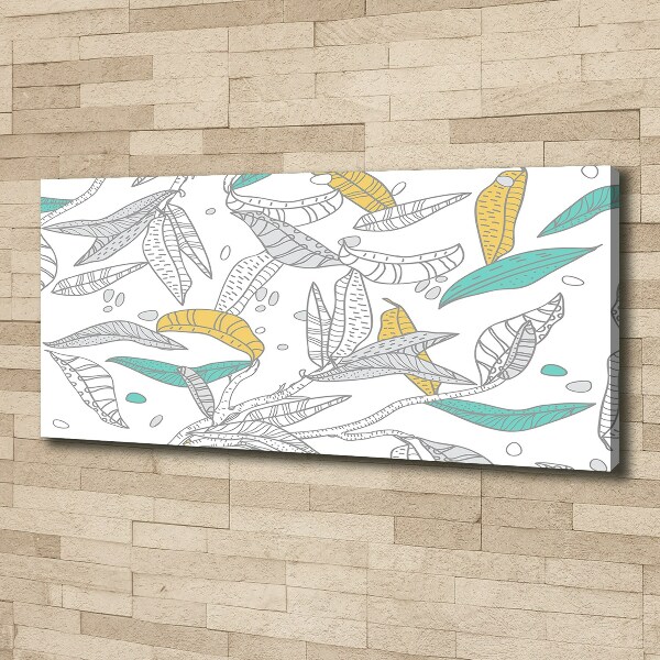 Canvas wall art Colorful leaves