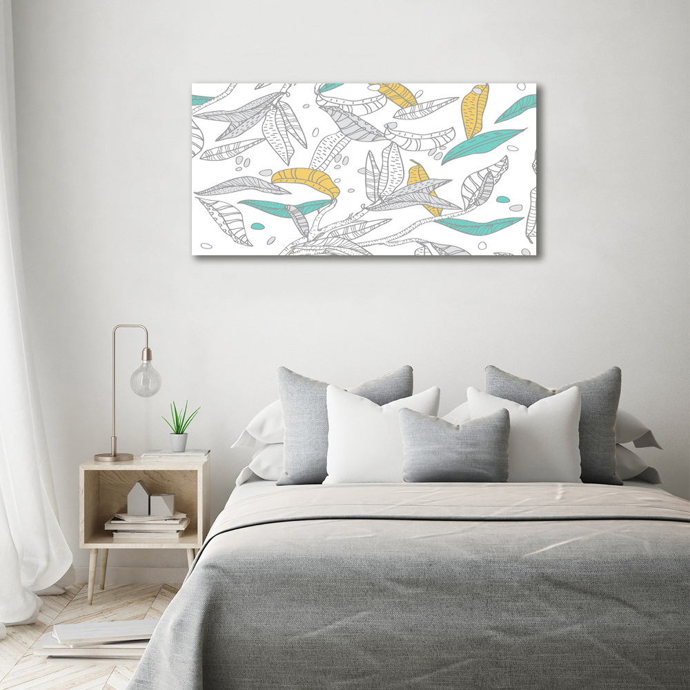 Canvas wall art Colorful leaves